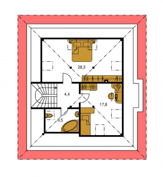 Plan de sol du premier étage - BUNGALOW 35